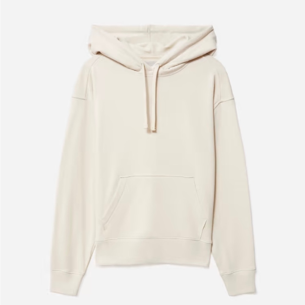 Everlane The Lightweight French Terry Hoodie in Sandstone size Small